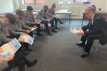 Mark Pawsey Mark Pawsey MP with Head Student candidates at Rugby Free Secondary School