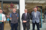Rugby MP Mark Pawsey with staff at Rugby’s Co-op store on Clifton Road
