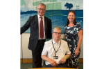 Mark Pawsey MP, Oliver Dibsdale, Minister Trudy Harrison MP