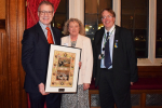 Rugby MP Mark Pawsey (left) with Gill Lee, former office manager for Sir David Amess MP (centre) and John Howell MP, Chair of the IPT Board (right)