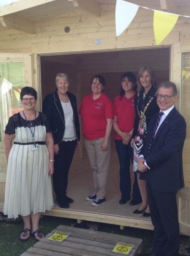 Rugby MP Mark Pawsey (far right) recently joined staff and the Mayor of Rugby, Cllr Sally Bragg, at Paddox Primary School for the opening of the schools their new extension.