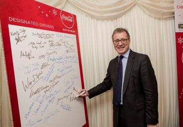 Mark Pawsey signs the THINK! Driving pledge