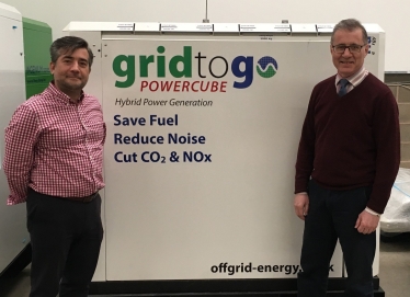 Mark Pawsey MP with Danny Jones, CEO and Founder of Off Grid Energy
