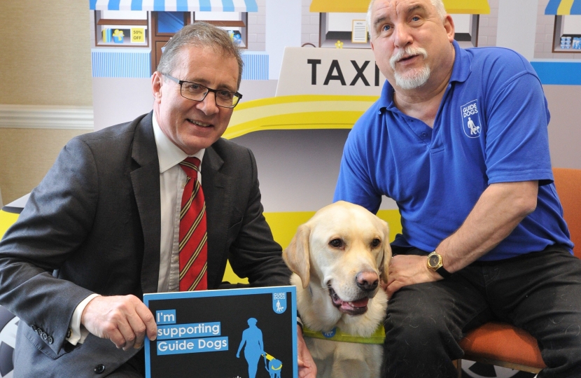 Mark Pawsey with Guide Dog