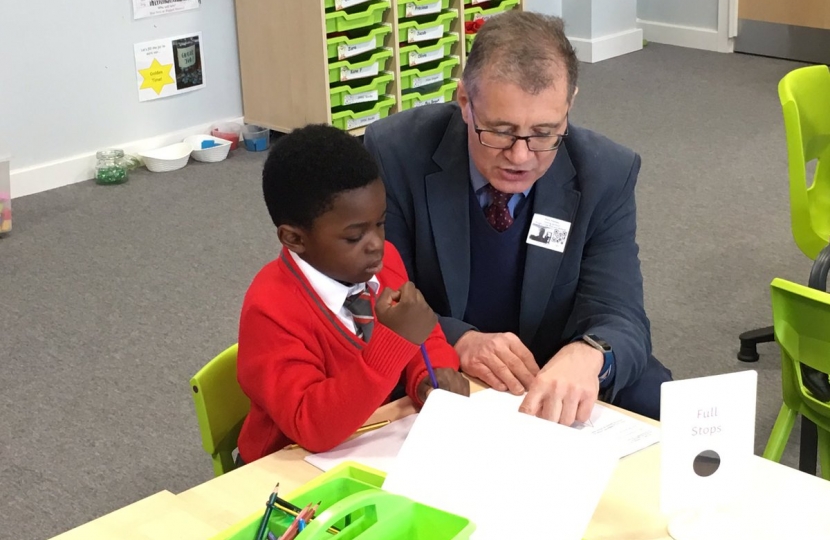 MP with Year 1 pupil