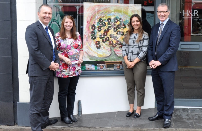 Mark visits local branch of Hinckley and Rugby Building Society