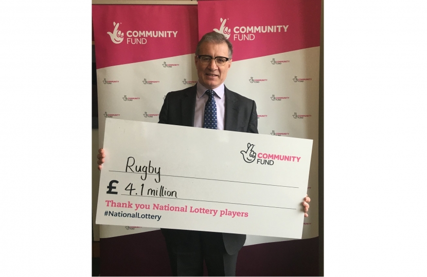 Mark Pawsey MP with the £4.1 million funding from National Lottery