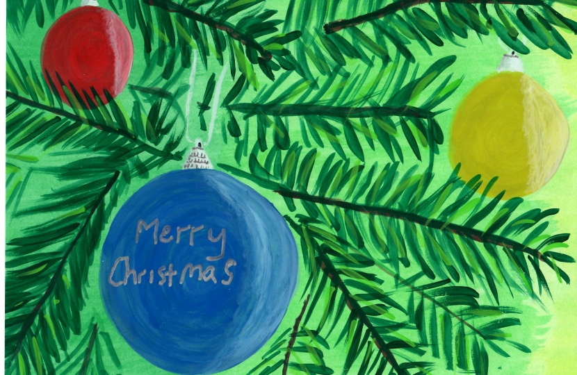 Kane Firkins' winning Christmas card design