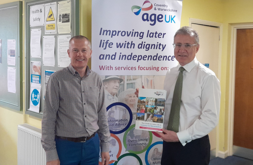 Age UK Coventry & Warwickshire Chief Executive Michael Garrett & Mark Pawsey MP at the Claremont Centre