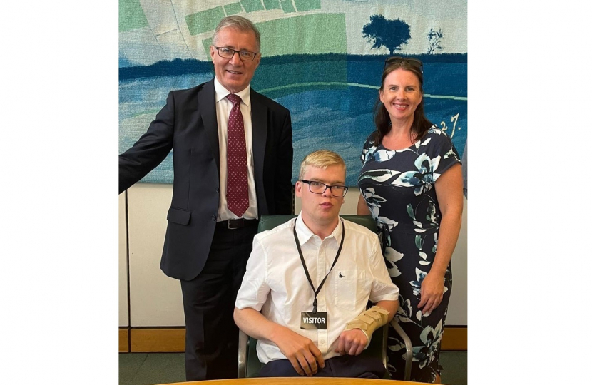 Mark Pawsey MP, Oliver Dibsdale, Minister Trudy Harrison MP