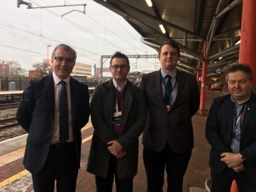Mark Pawsey MP with staff at Rugby Station