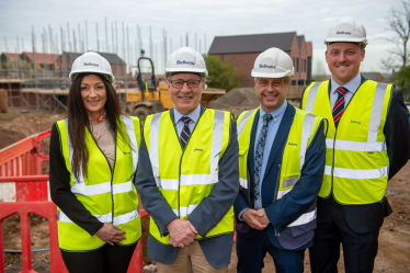 Elaine Brown, Head of Sales at Bellway, Mark Pawsey, Simon Hudson, Construction Director at Bellway, and Ben Kirby, Head of Technical